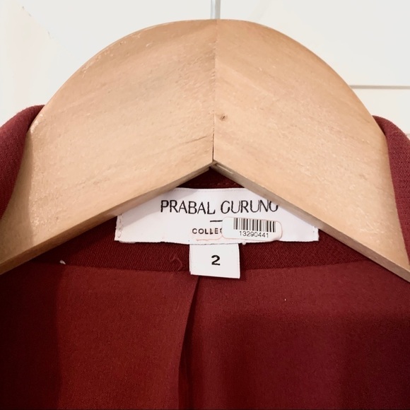Prabal Gurung Red Tie Blazer Size 2 - Picture 8 of 9